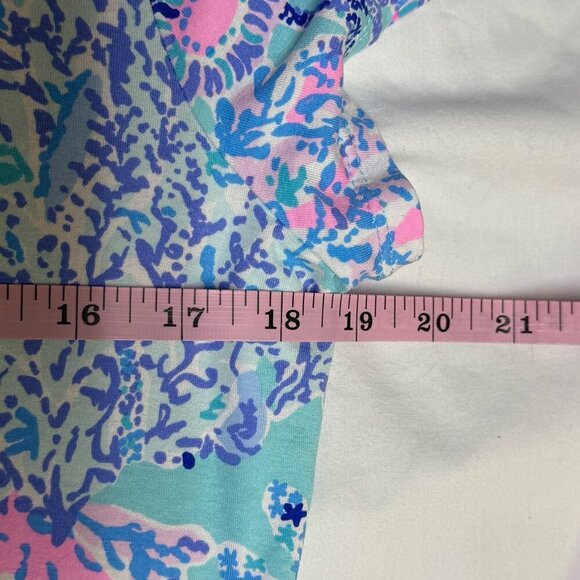 Lilly Pulitzer Sophiletta Dress Blue Ibiza Now You Sea Me, Size L, UPF50+, EUC! - Picture 9 of 10